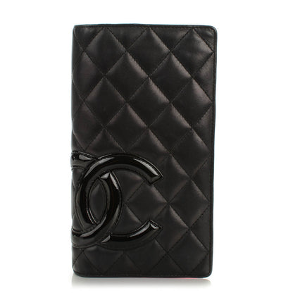 Chanel Calfskin Quilted Cambon Yen Wallet Black 1 of 9