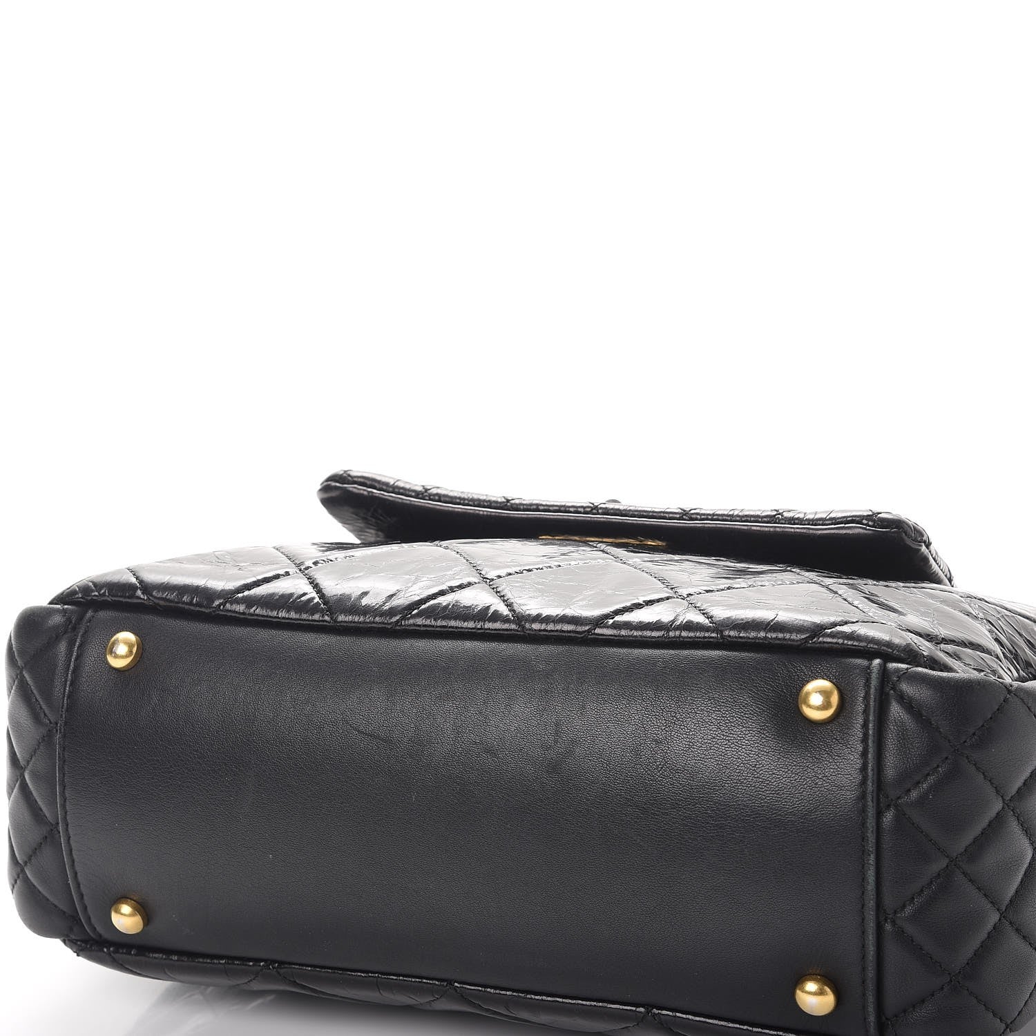Chanel Glazed Crinkled Calfskin Medium East West Flap Black 10 of 10