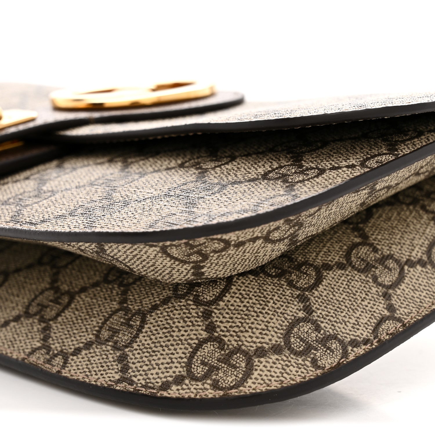 Gucci GG Supreme Monogram Textured Dollar Calfskin Blondie Belt Bag Beige Ebony New Acero 10 of 10