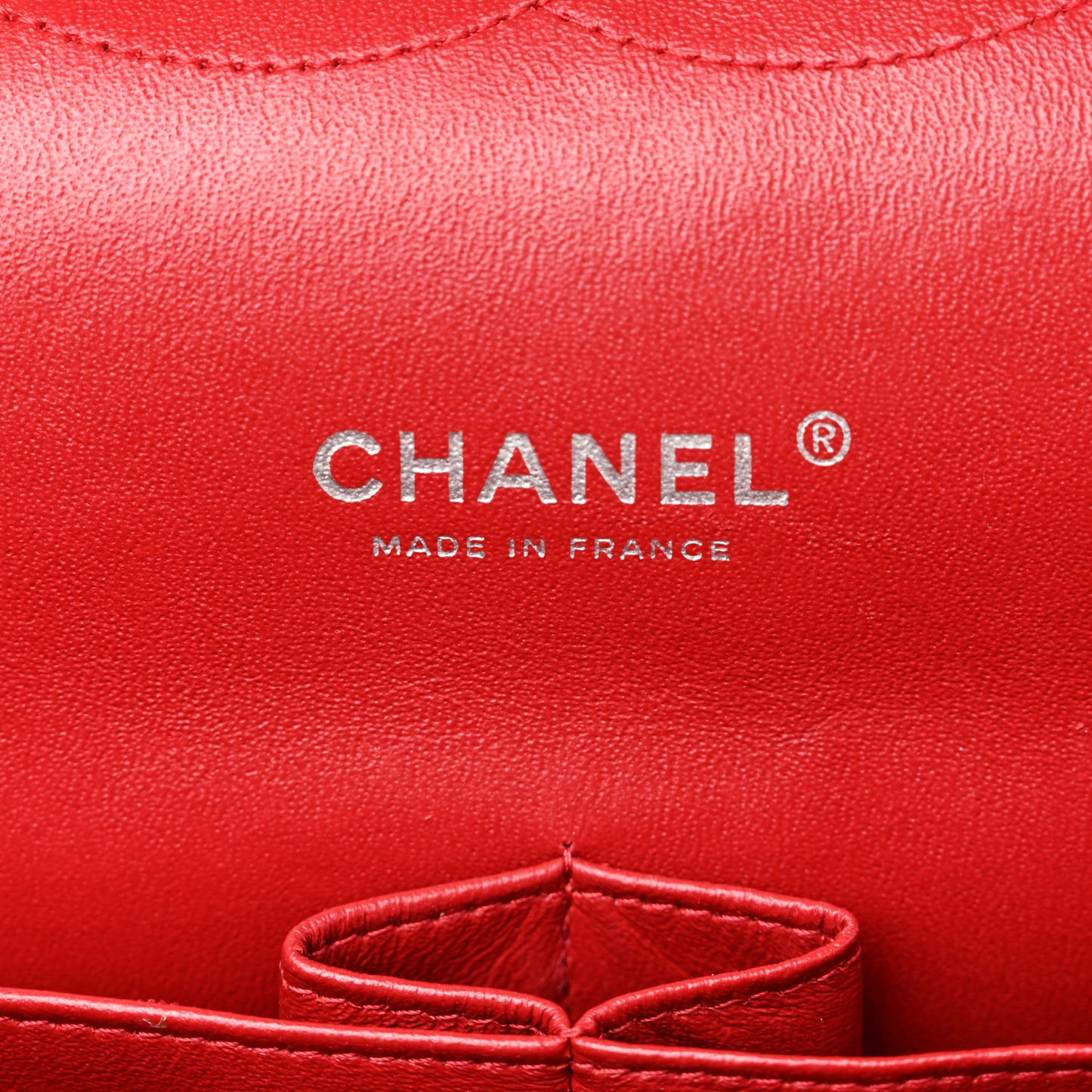 Patent Quilted Maxi Double Flap Red