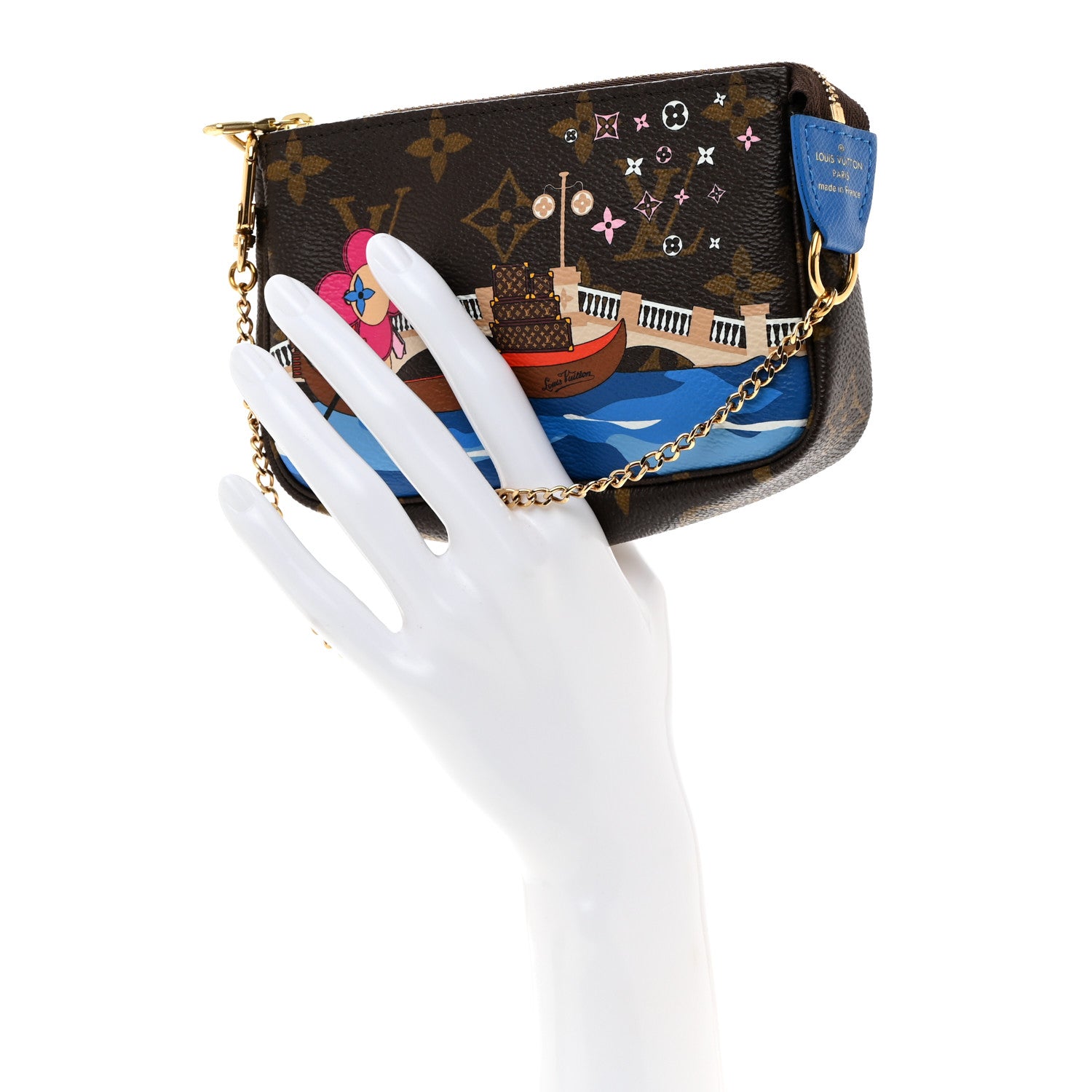 Louis Vuitton Monogram 2019 Christmas Animation Mini Venice Pochette Accessories Blue 2 of 9