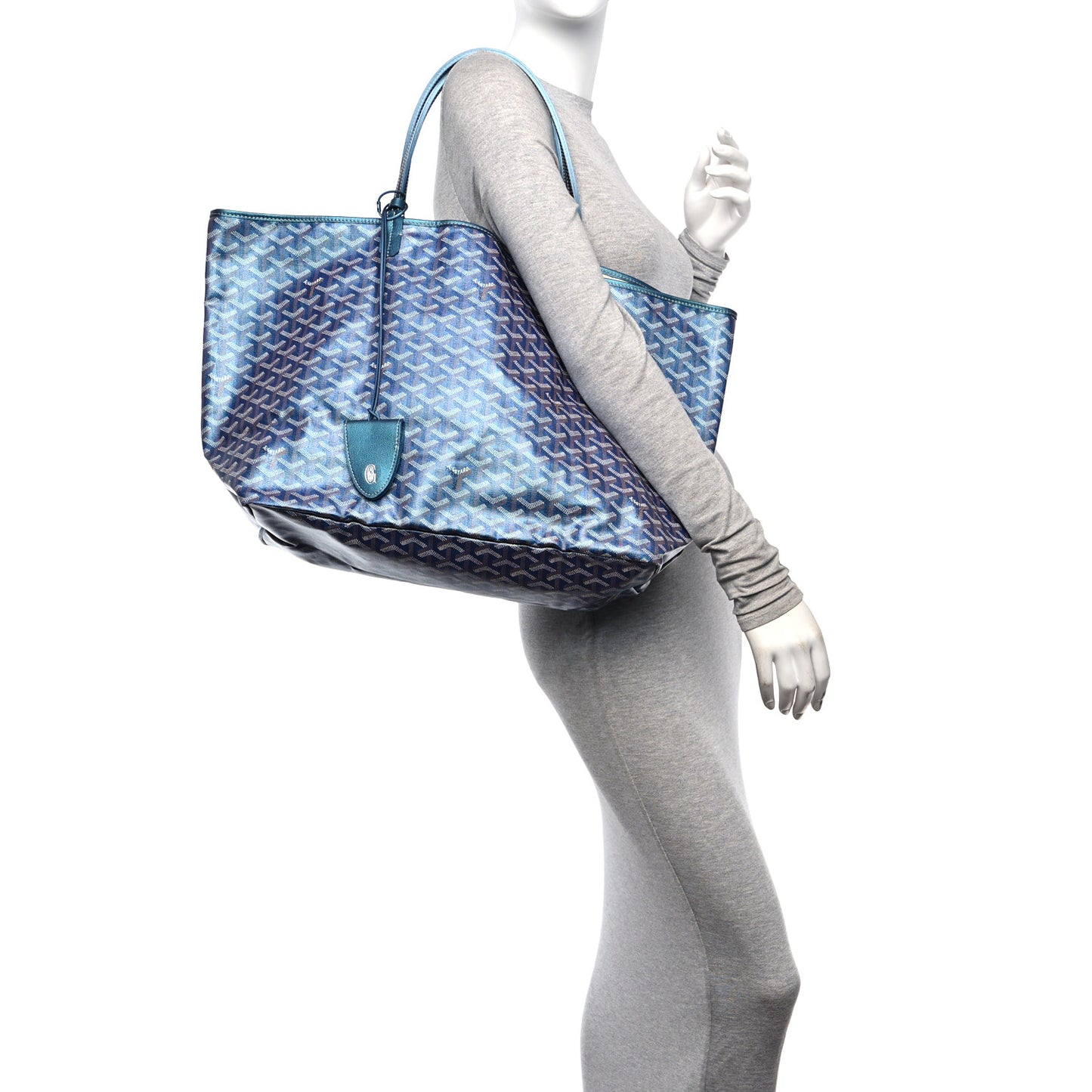 Iridescent Goyardine Saint Louis PM Pearly Blue