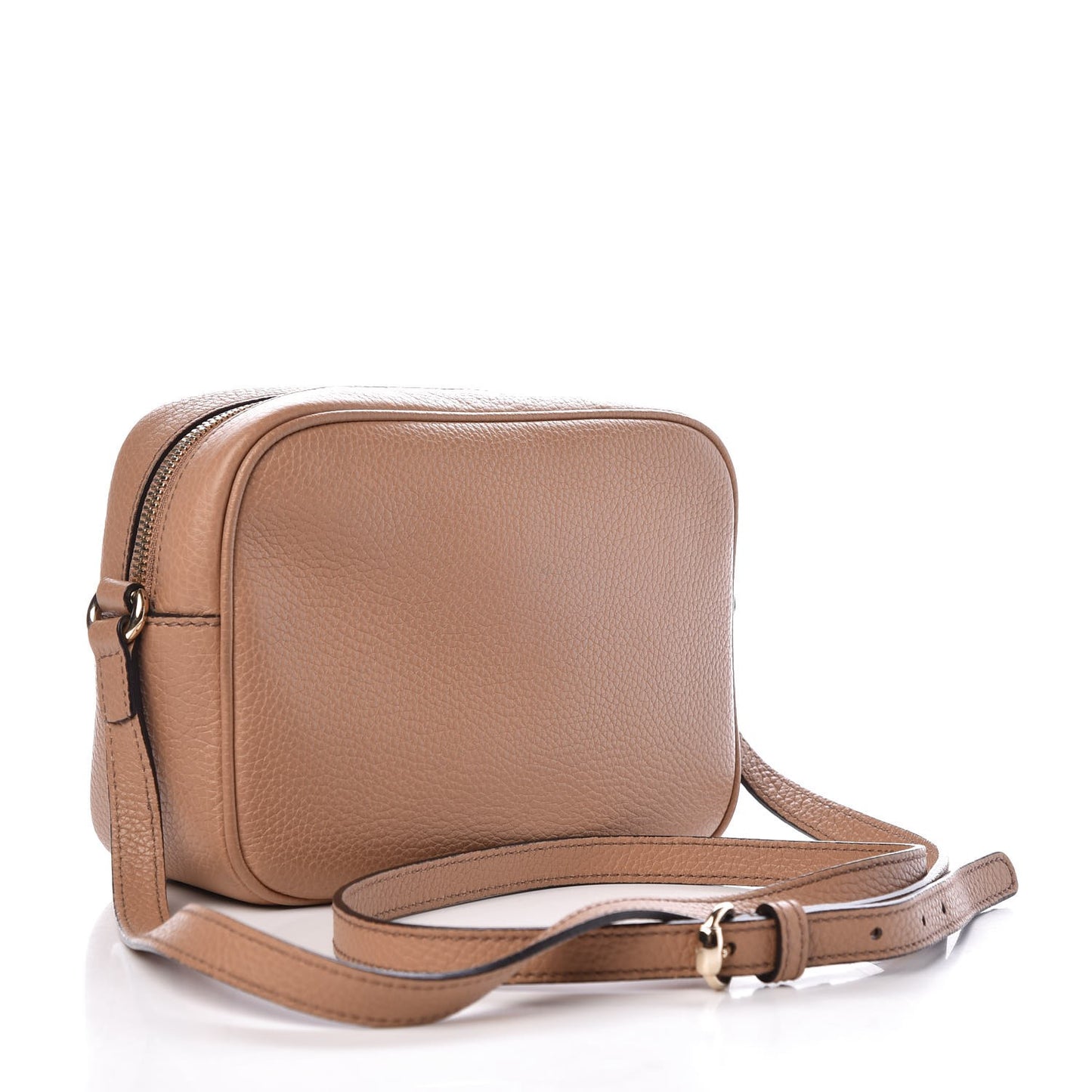 Pebbled Calfskin Small Soho Disco Bag Camelia