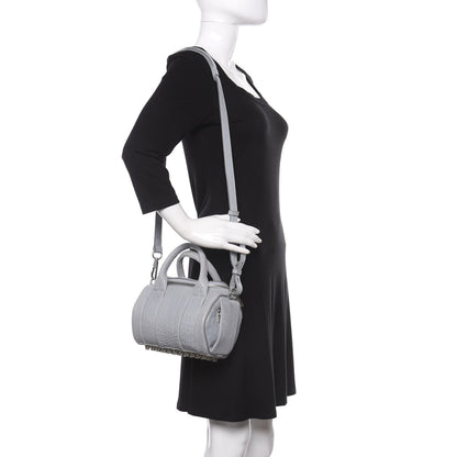 Alexander Wang Pebbled Lambskin Mini Rockie Carbon Rodhium Hardware 2 of 12