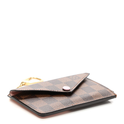 Louis Vuitton Damier Ebene Recto Verso Card Holder Rose Ballerine 3 of 6
