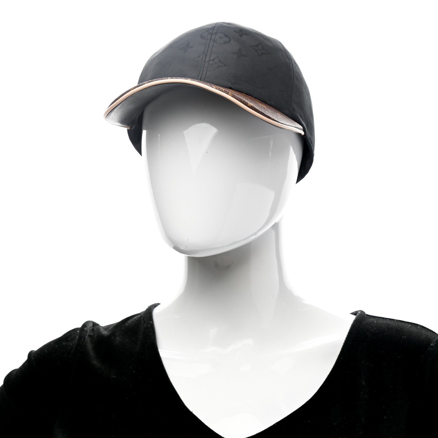 Louis Vuitton Polyester Silk Monogram LV Get Ready Cap M Black 2 of 9