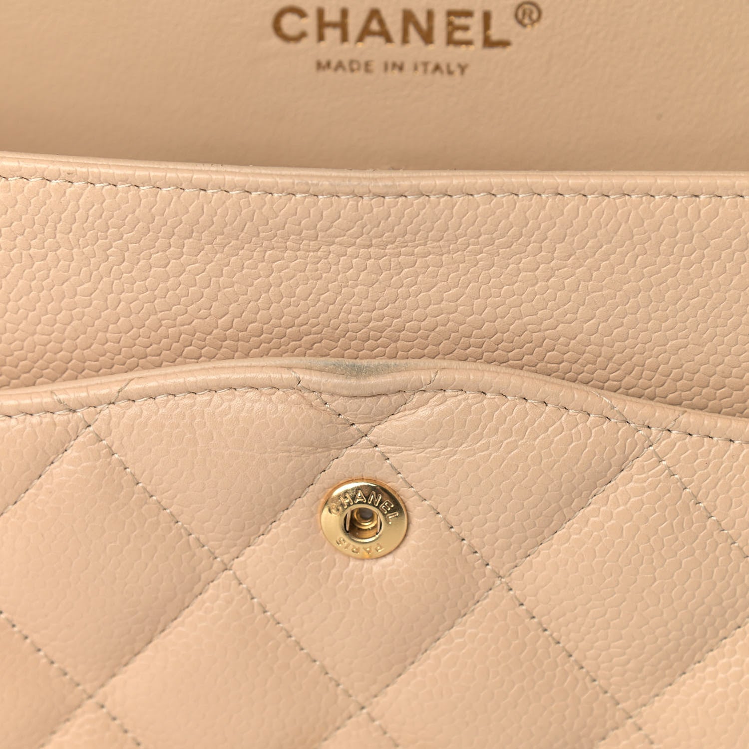 Chanel Caviar Quilted Jumbo Double Flap Beige Clair 12 of 19