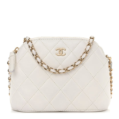 Chanel Caviar Quilted Classic Clutch with Chain White 1 of 12