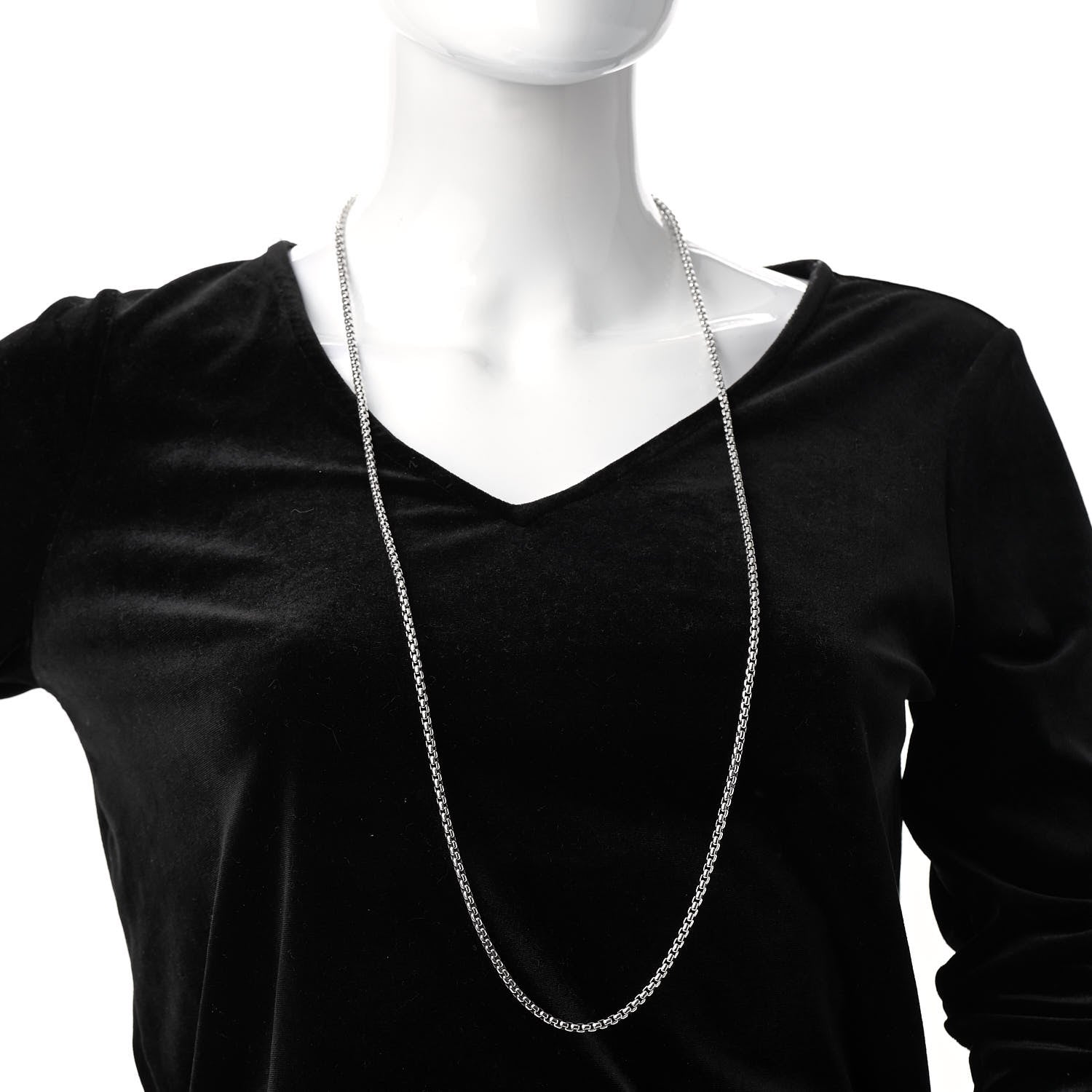 David Yurman Sterling Silver 14K Yellow Gold 3.6mm Box Chain Necklace 37.5" 2 of 5