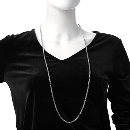 David Yurman Sterling Silver 14K Yellow Gold 3.6mm Box Chain Necklace 37.5" 2 of 5