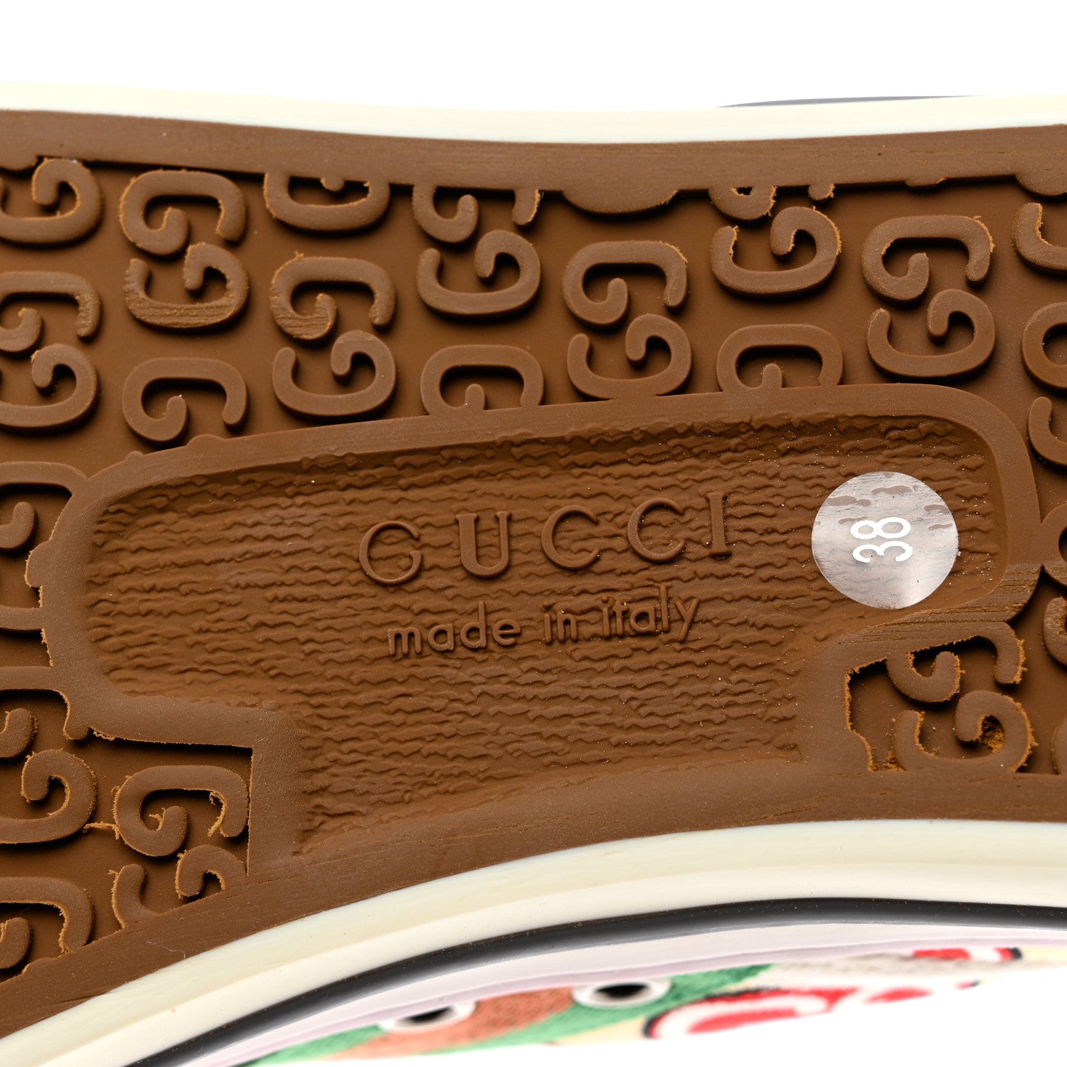 Gucci Canvas Web GG Apple Womens 1977 Tennis Sneakers 38 Ivory Red Mystic White New Shamarock 7 of 8
