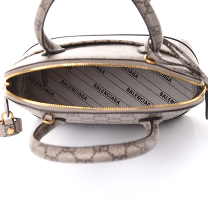 Balenciaga X GUCCI GG Supreme Monogram Small Ville Top Handle Beige Ebony 4 of 10