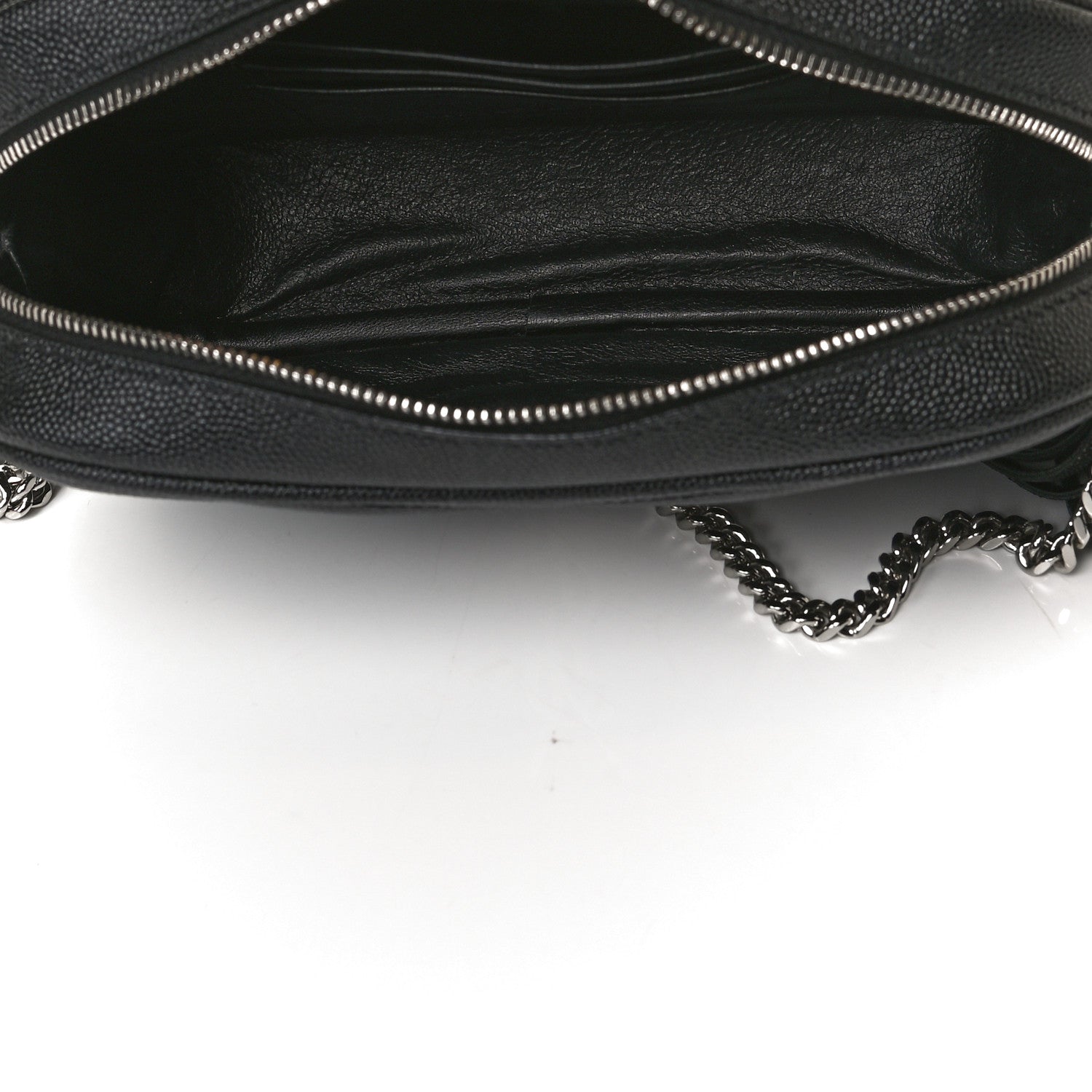 Saint Laurent Grain De Poudre Matelasse Monogram Mini Lou Camera Bag Black 4 of 12