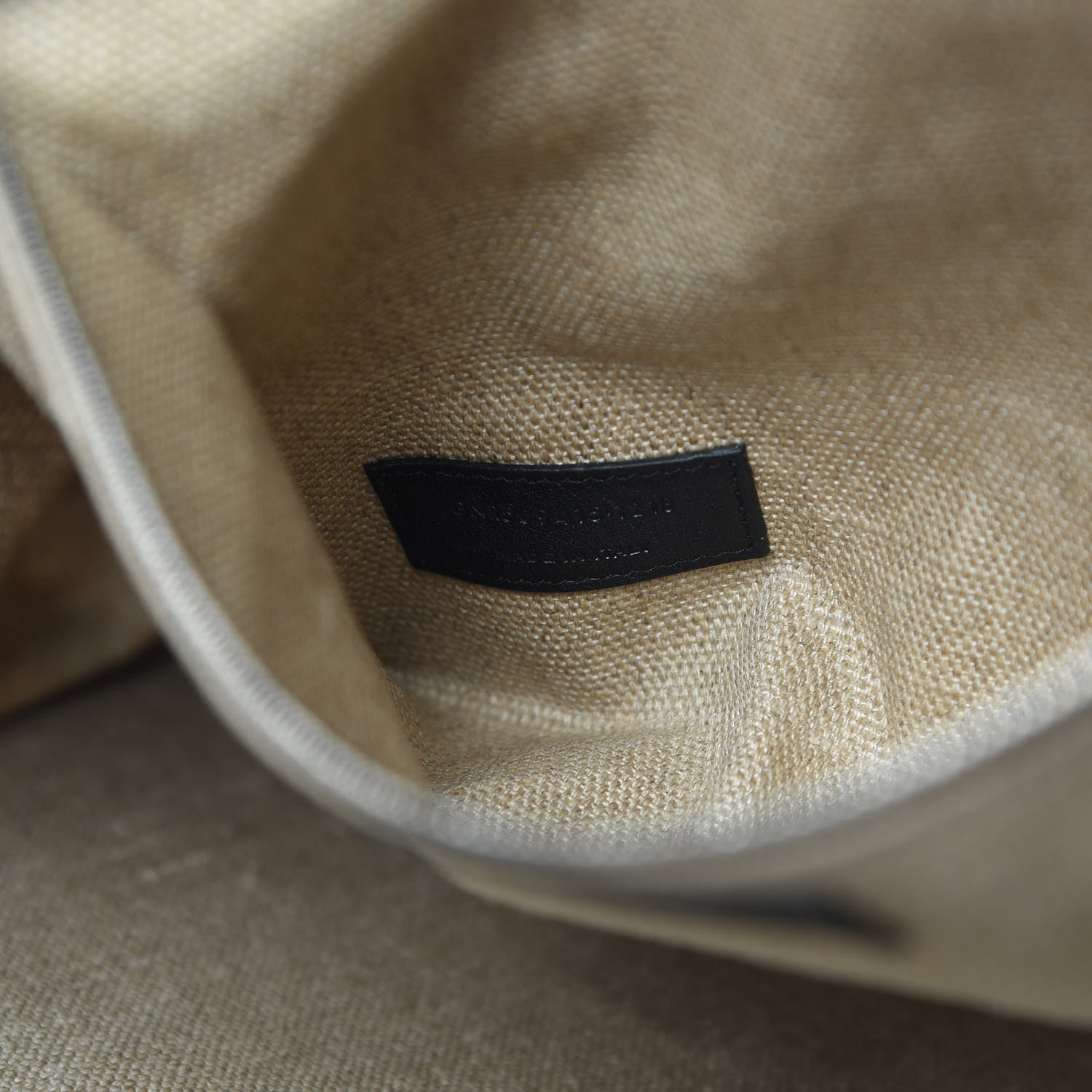Saint Laurent Linen Calfskin Rive Gauche Tote Optic White 7 of 11