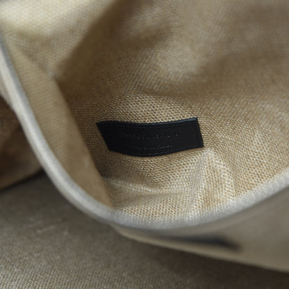 Saint Laurent Linen Calfskin Rive Gauche Tote Optic White 7 of 11