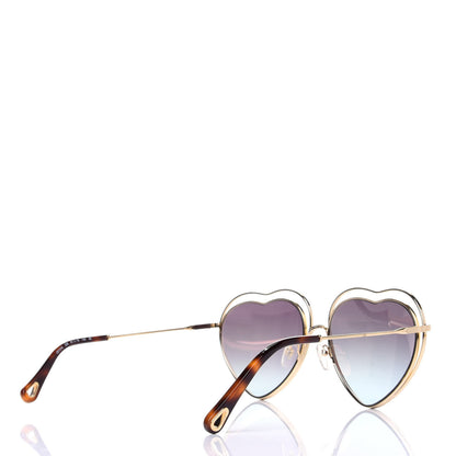 Chloe Metal Poppy Love Heart Sunglasses CE131S Havana Rose 4 of 4