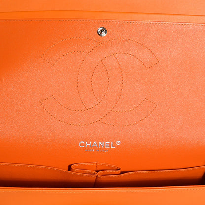 Chanel Patent Quilted Jumbo Double Flap Orange 6 of 7