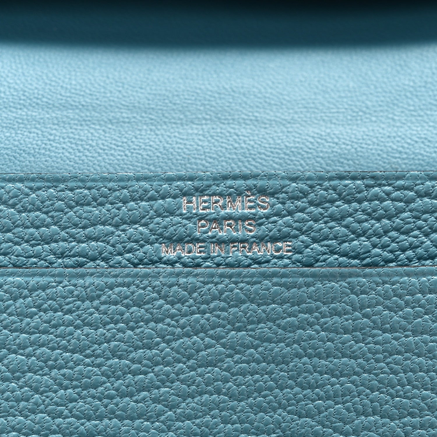 Hermes Chevre Mysore Bearn Card Holder Wallet New Bleu Jean 6 of 13