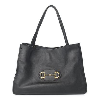 Gucci New Sakai Calfskin Lux Horsebit 1955 Tote Bag Black 1 of 19