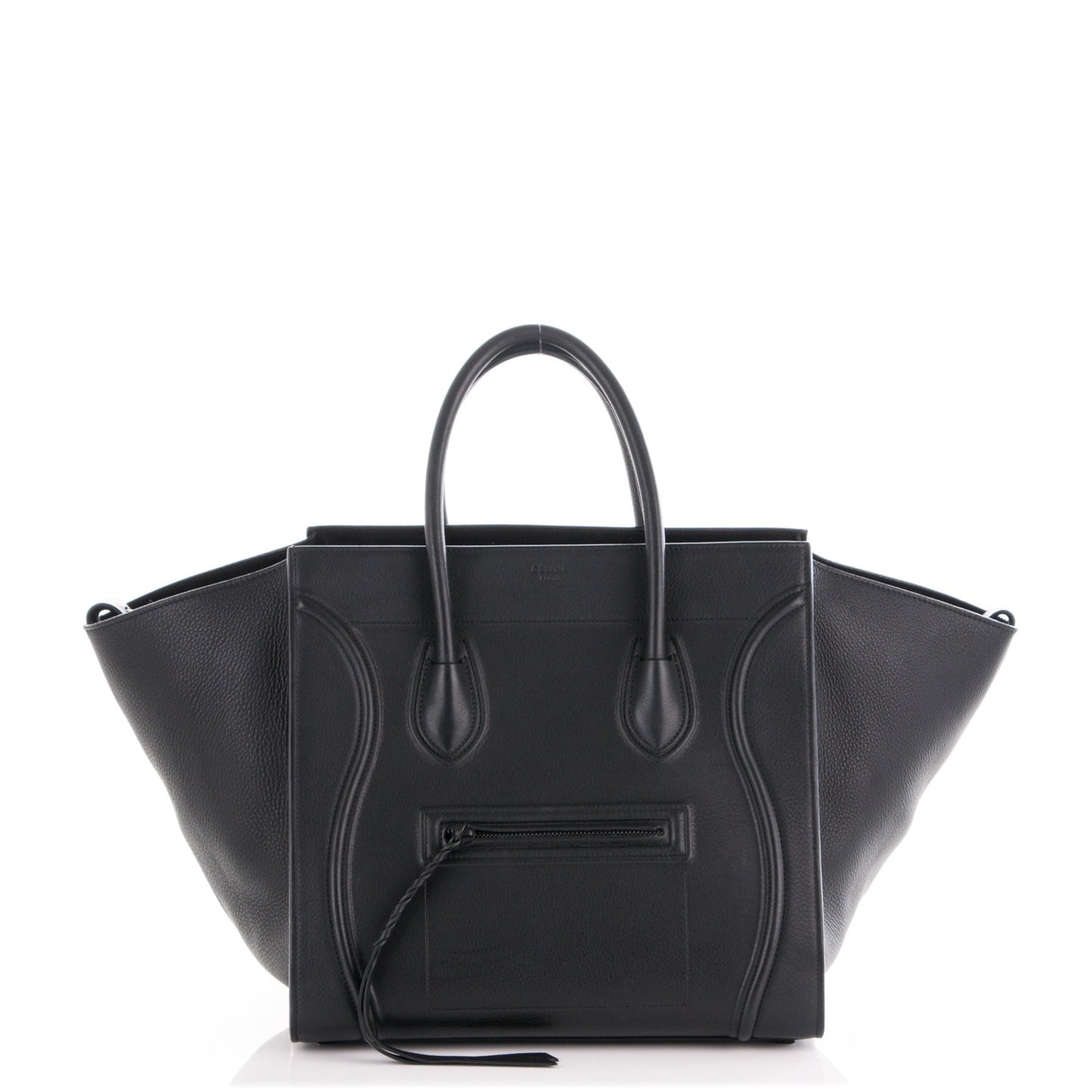 Supple Calfskin Medium Phantom Luggage Black