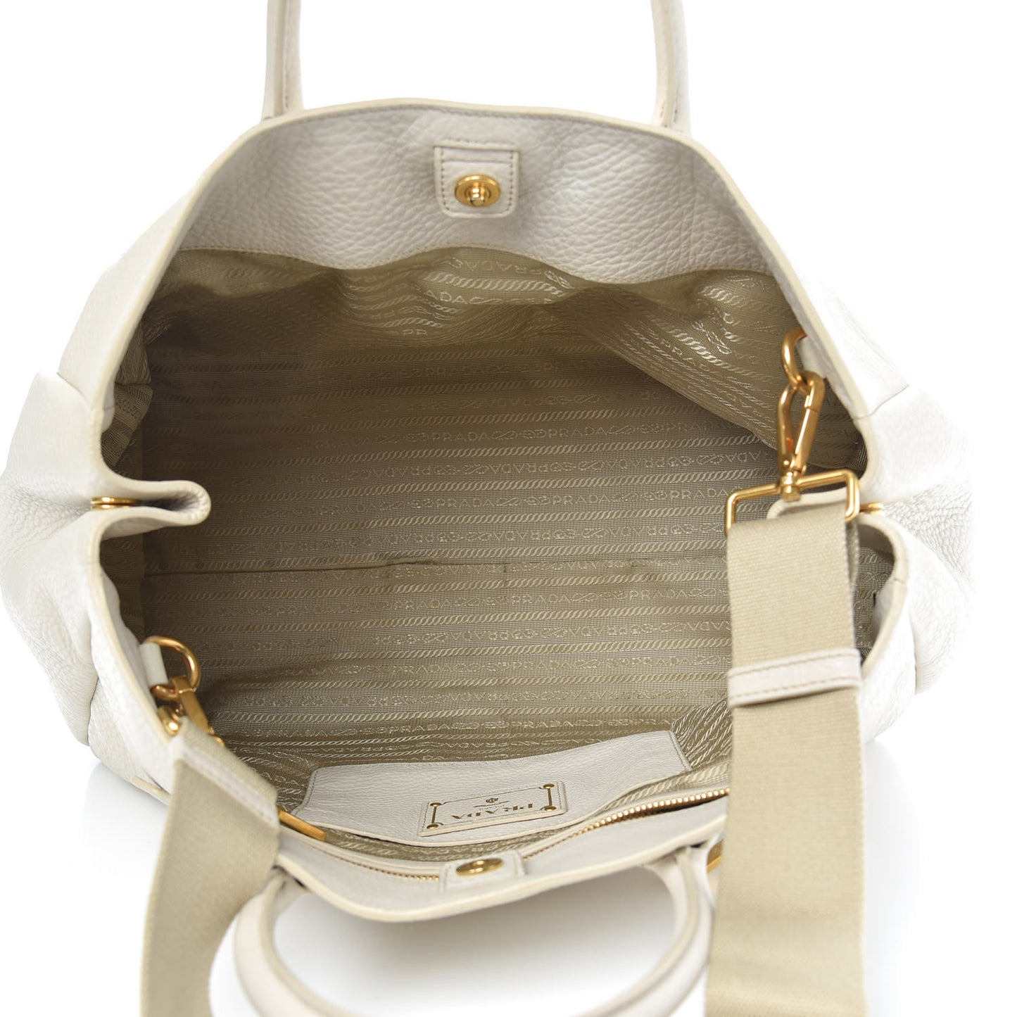 Vitello Daino Shopping Satchel Pomice