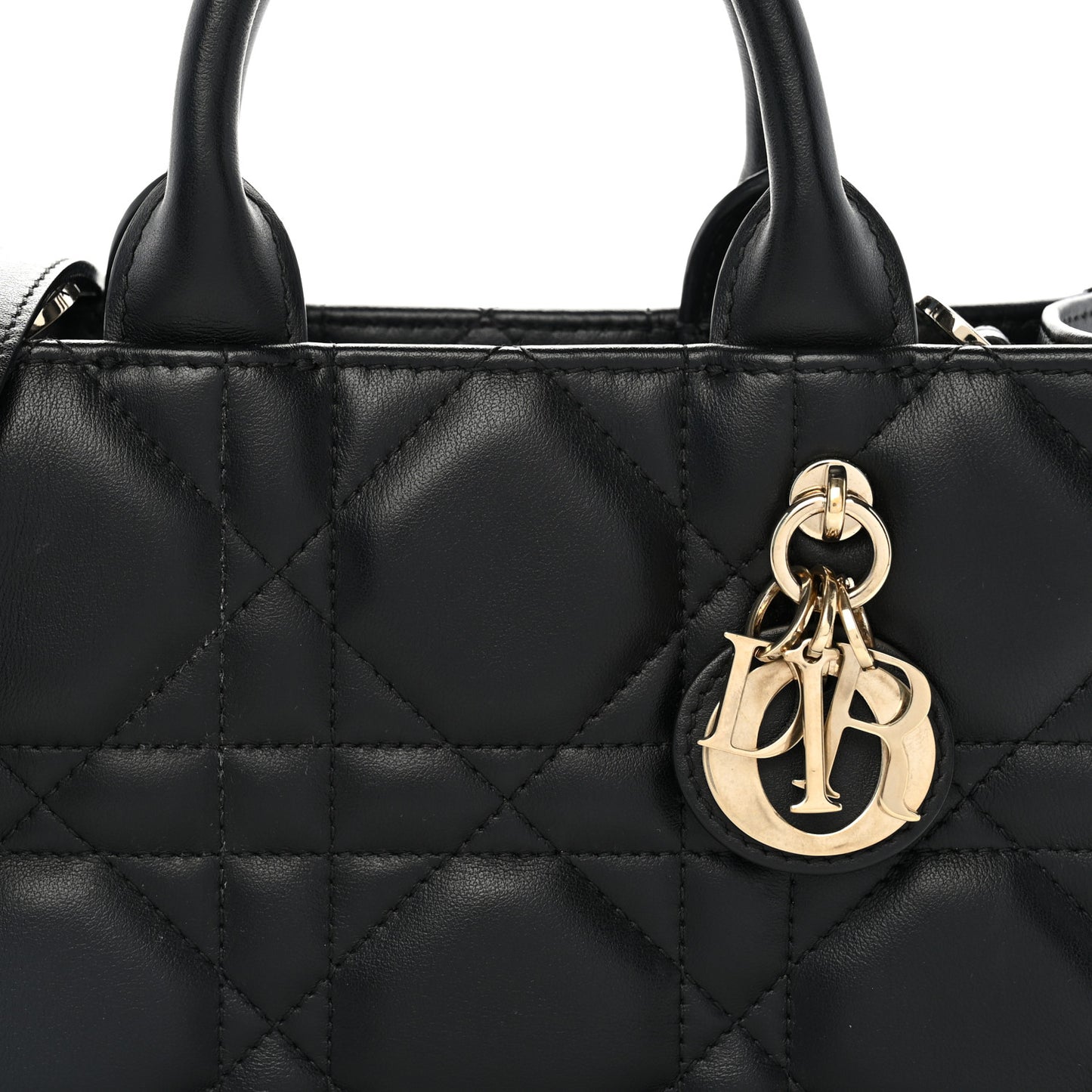 Calfskin Macrocannage Mini Book Tote Black