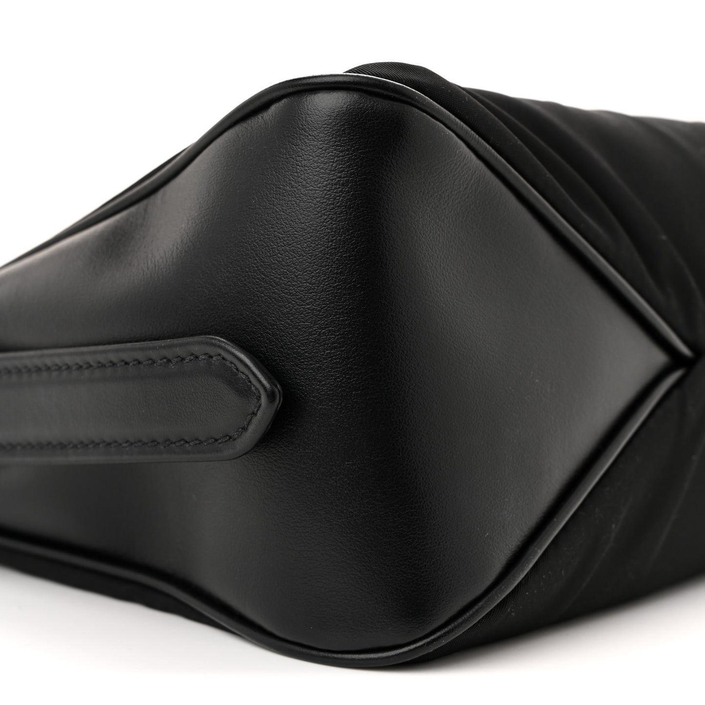 Re-Nylon Vitello Large Aimee Shoulder Bag Black