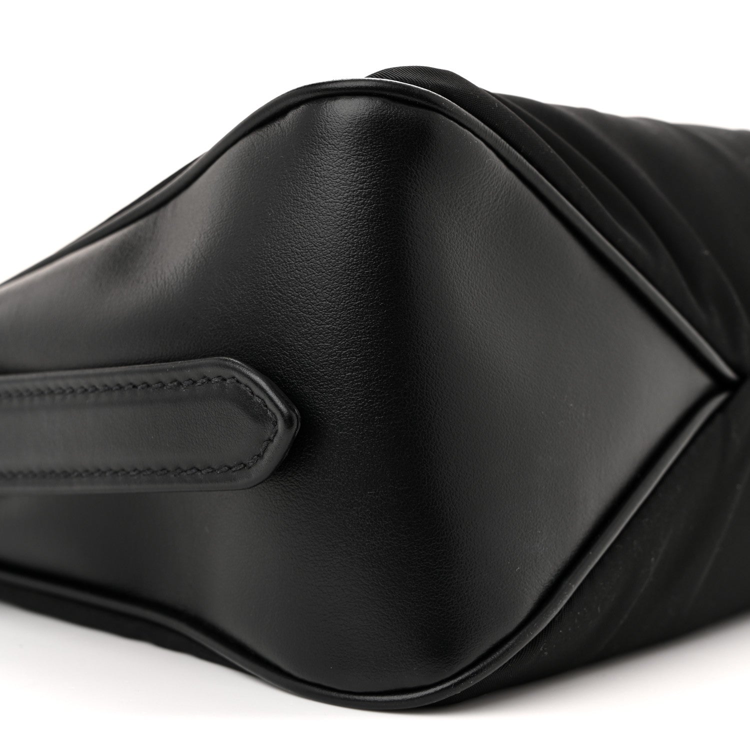 Prada Re-Nylon Vitello Large Aimee Shoulder Bag Black 8 of 10
