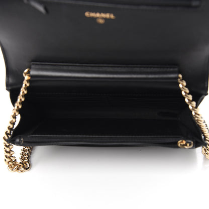 Chanel Caviar Quilted Boy Wallet On Chain WOC Black 4 of 13