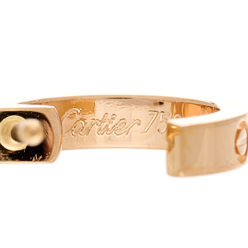 Cartier 18K Pink Gold Small LOVE Hoop Earrings 4 of 7