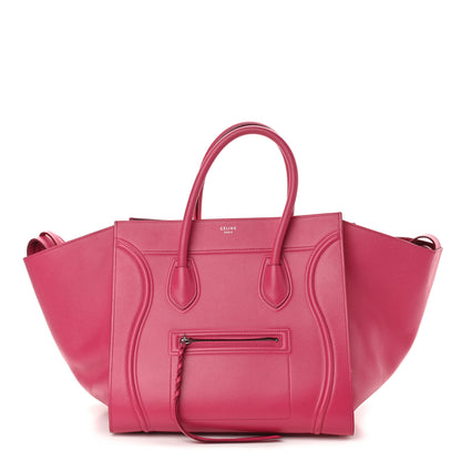 Celine Grained Calfskin Medium Phantom Luggage Fuchsia 1 of 11