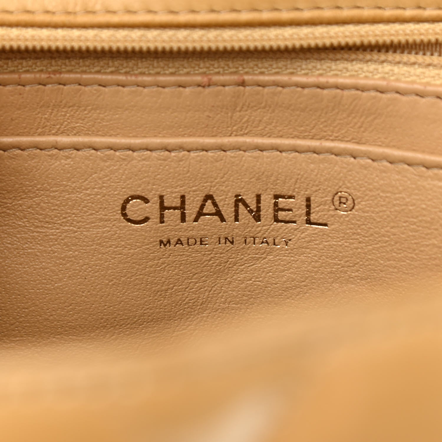 Chanel Metallic Patent Quilted Maxi Single Flap Beige 5 of 13