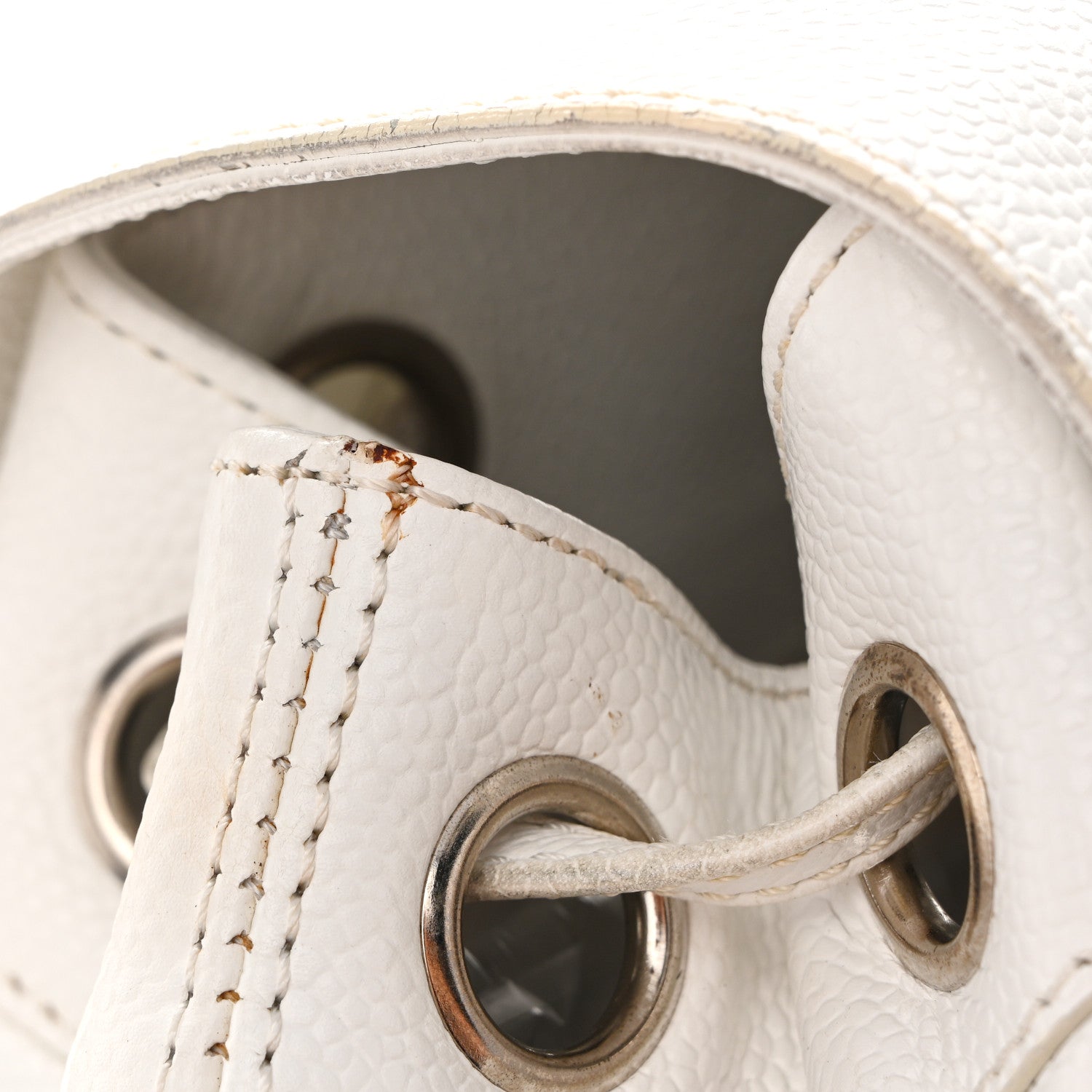 Chanel Caviar CC Backpack White 17 of 19