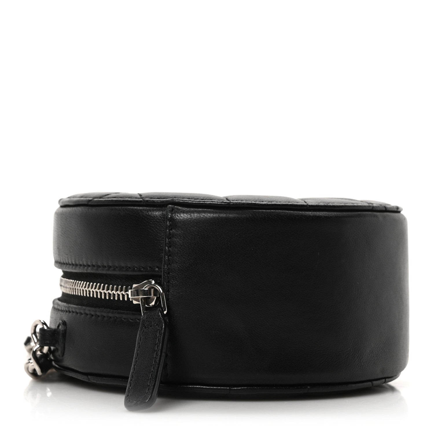 Chanel Lambskin Quilted Round Clutch With Chain Black 4 of 10