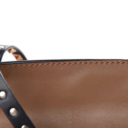 Valentino Garavani Vitello Medium Rockstud Tote Brown Black 11 of 11
