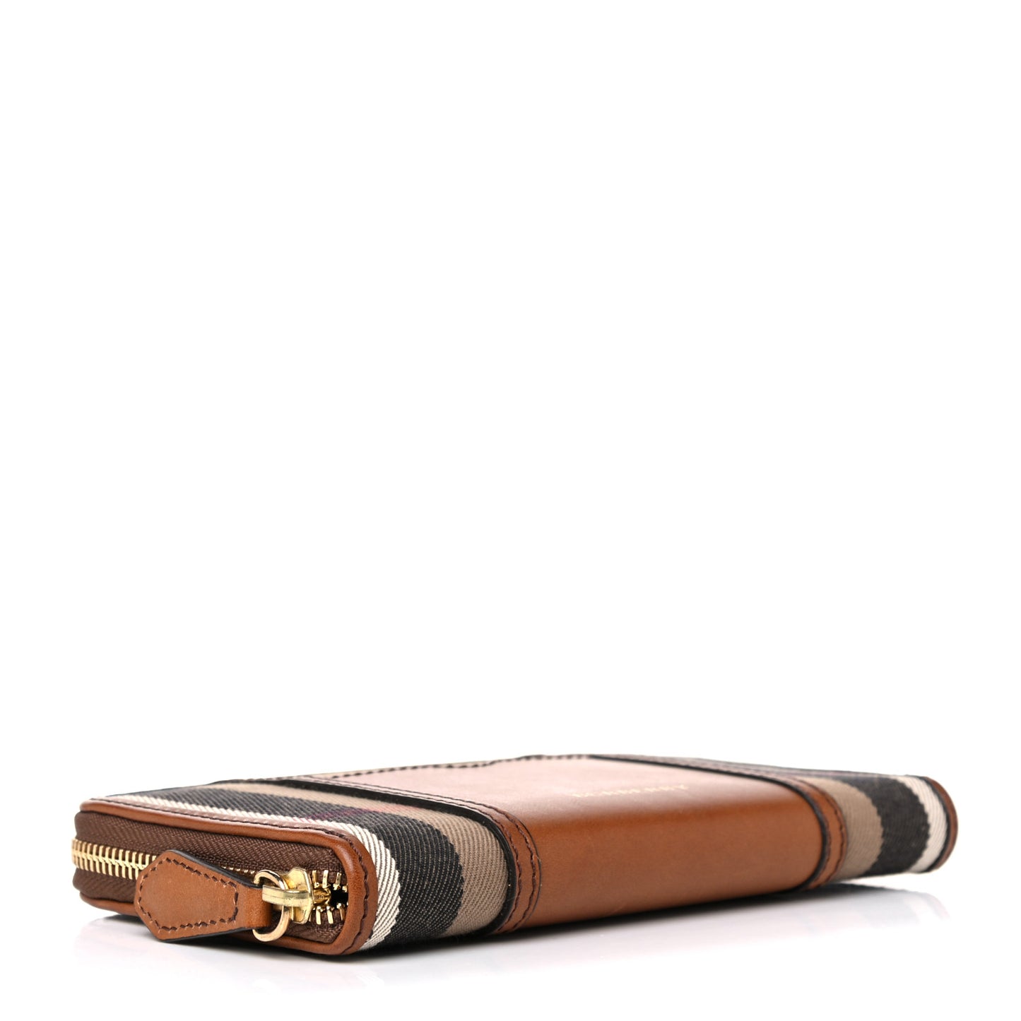 House Check Large Sartorial Ziggy Zip Around Wallet Tan