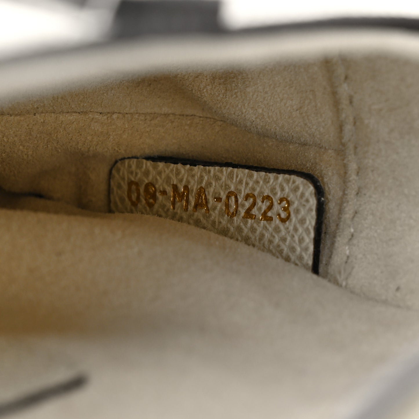 Grained Calfskin Mini Saddle Bag With Strap White