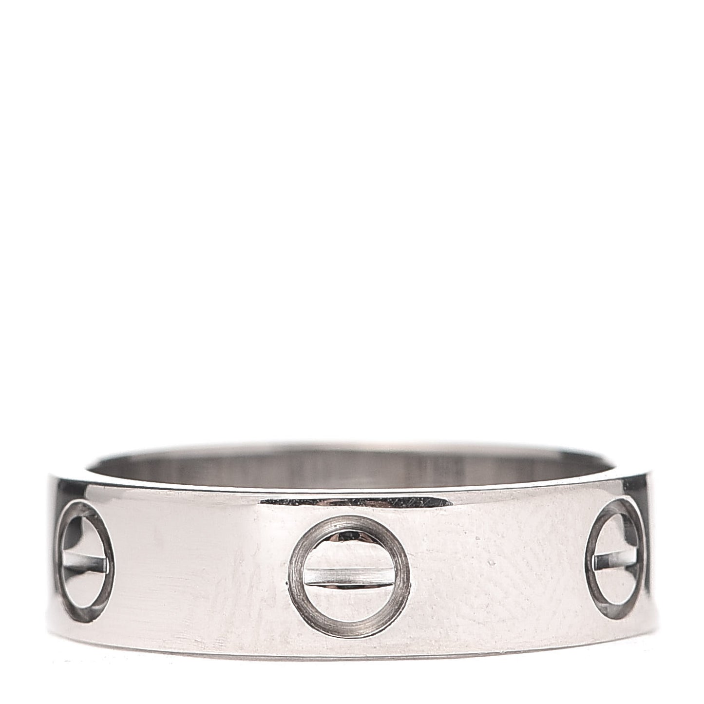 18K White Gold 5.5mm LOVE Ring 54 6.75