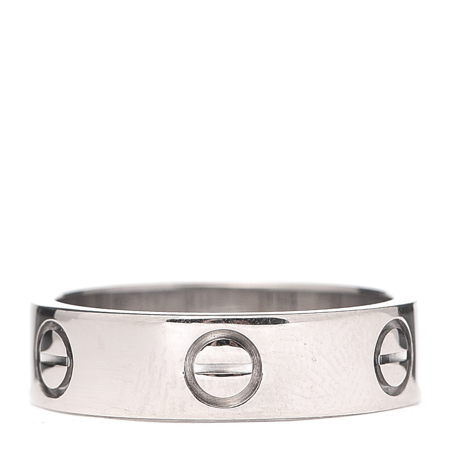 Cartier 18K White Gold 5.5mm LOVE Ring 54 6.75 3 of 5