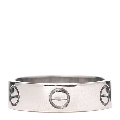 Cartier 18K White Gold 5.5mm LOVE Ring 54 6.75 3 of 5