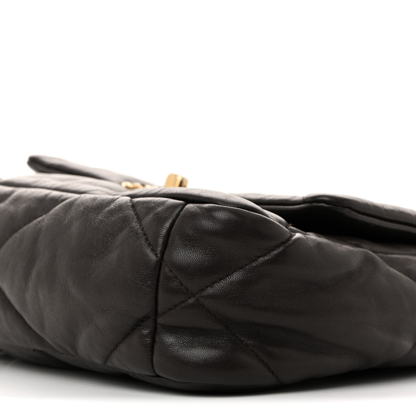Lambskin Quilted Medium Chanel 19 Flap Dark Brown