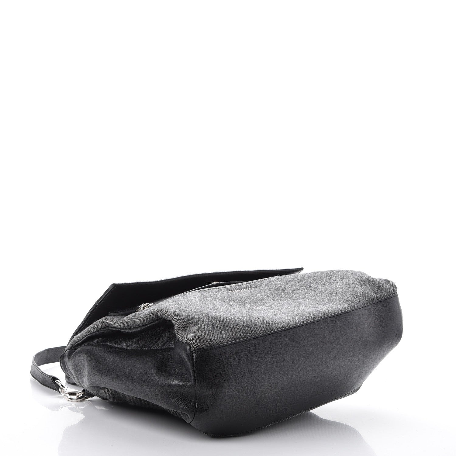 Givenchy Tweed Wool Calfskin Medium Pandora Pure Flap Bag Dark Grey Black 4 of 7