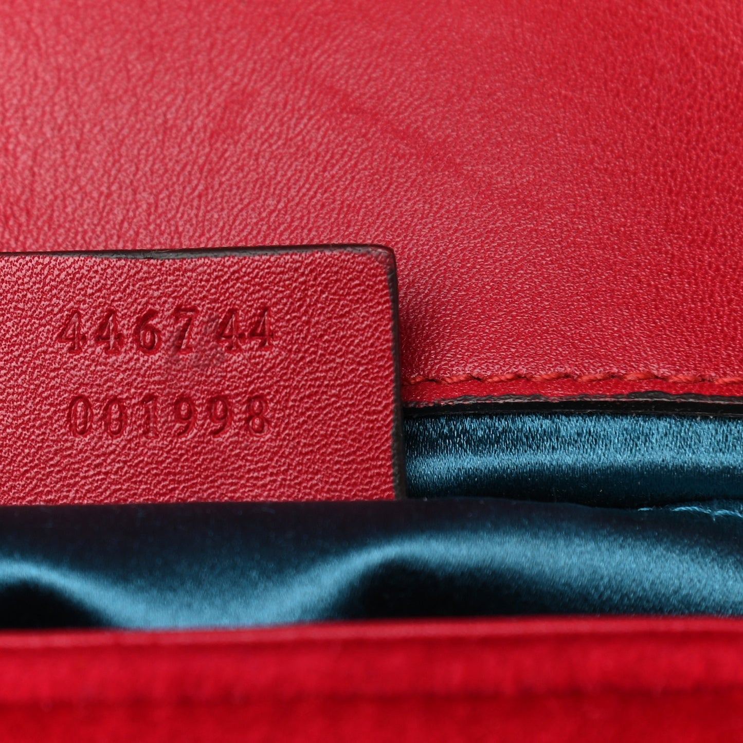 Velvet Matelasse Mini GG Marmont Shoulder Bag Hibiscus Red