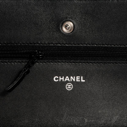 Chanel Lambskin Quilted Wallet On Chain WOC Black 7 of 10