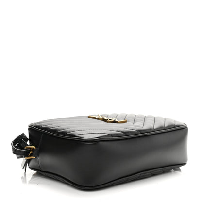 Saint Laurent Calfskin Matelasse Monogram Lou Camera Bag Black 3 of 9