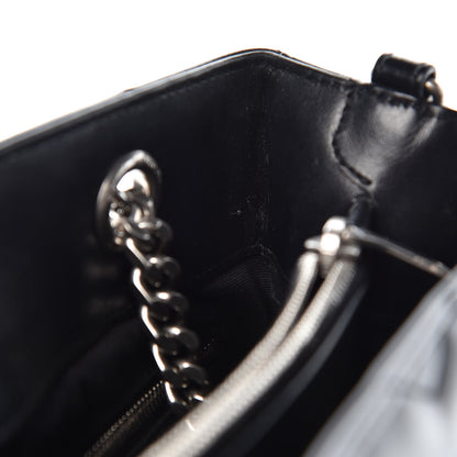 Saint Laurent Calfskin Y Quilted Monogram Small Loulou Shopper Black 10 of 14