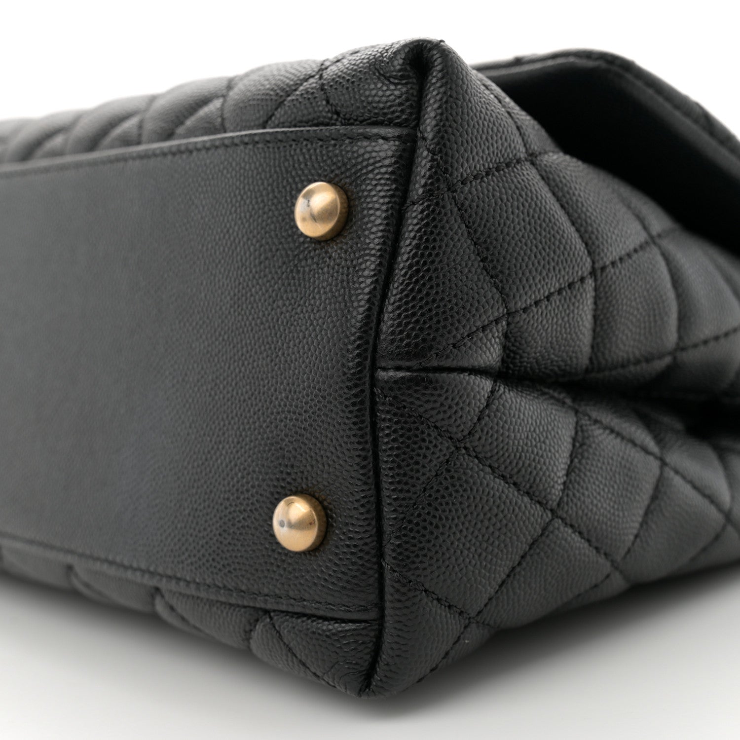 Chanel Caviar Lizard Embossed Quilted Small Coco Handle Flap Black 10 of 10