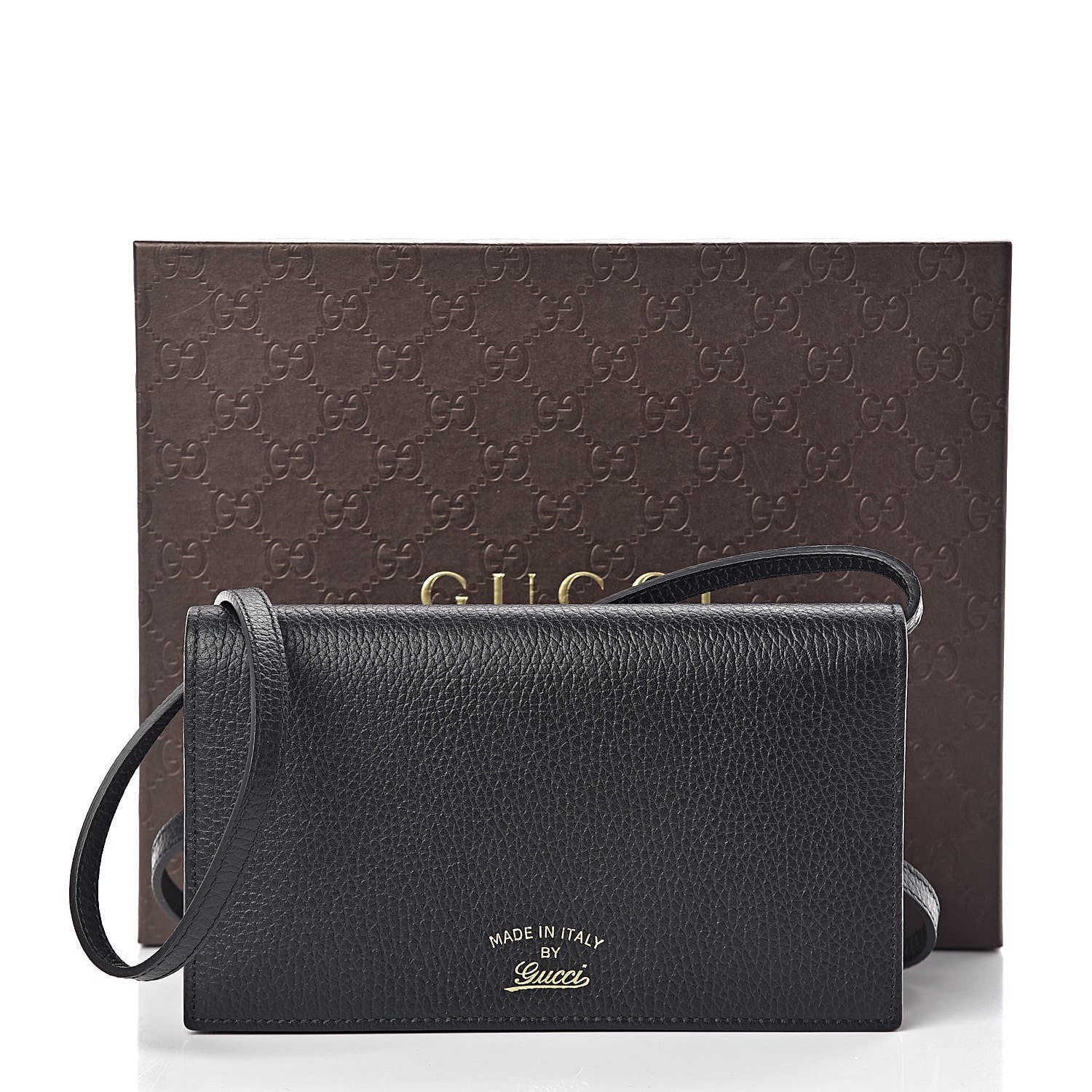Gucci Dollar Calfskin Mini Swing Wallet Bag Black 8 of 8