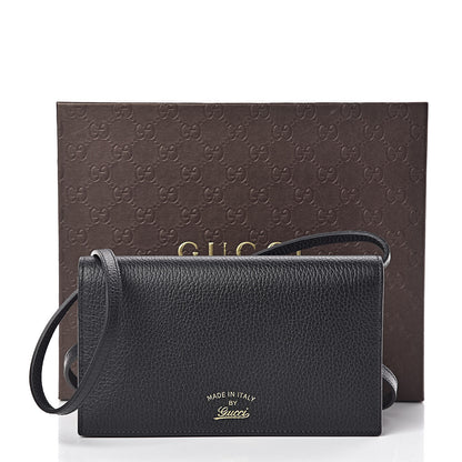 Gucci Dollar Calfskin Mini Swing Wallet Bag Black 8 of 8
