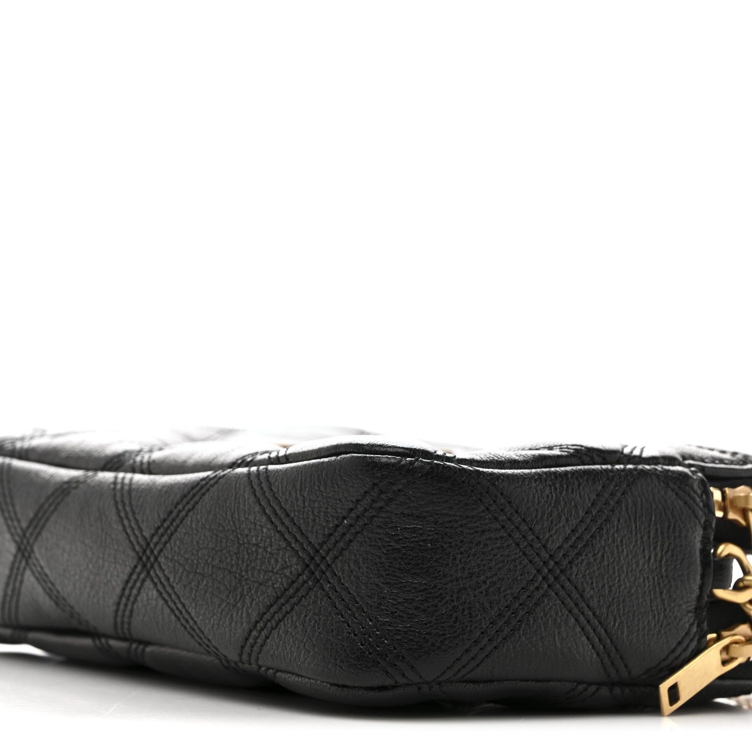 Saint Laurent Grained Lambskin Quilted Mini Becky Double Zip Bag Black 12 of 15